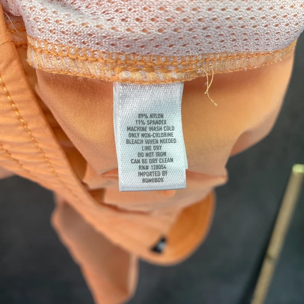 Bonobos Swim Trunks Mens 2XL Orange 7in Inseam Stretch Unlined UPF 50